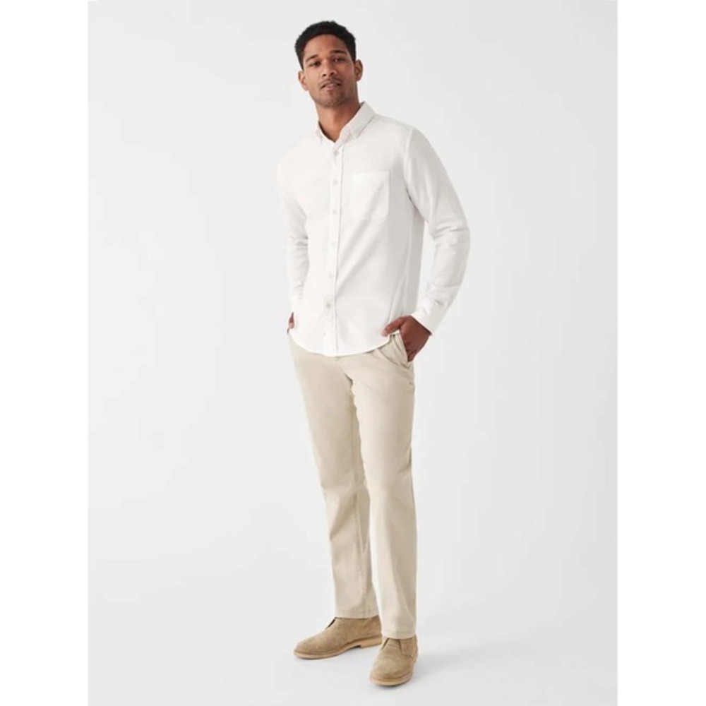 Faherty Stretch Oxford Shirt 2.0 White Large New With Tags